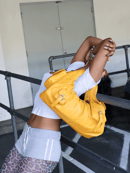 Leather Multi-Pocket Tote Bag