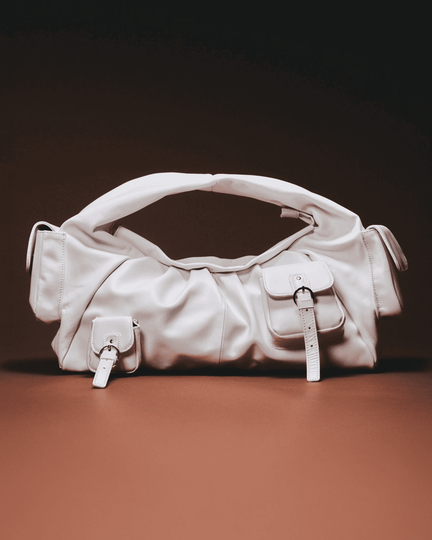 Leather Multi-Pocket Tote Bag