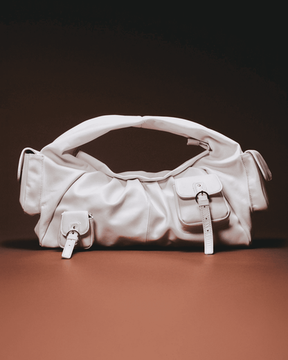 Leather Multi-Pocket Tote Bag