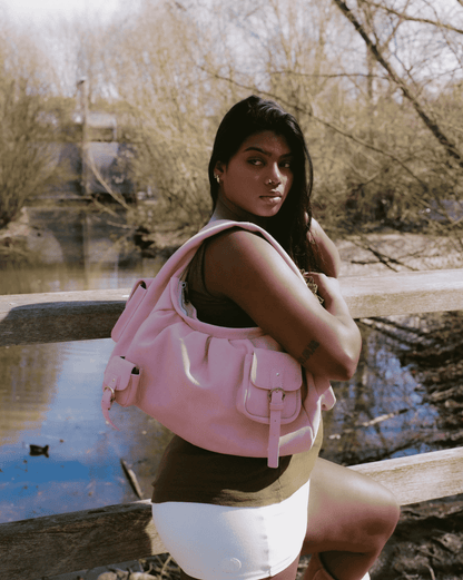 Leather Multi-Pocket Tote Bag