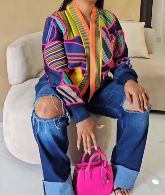 Multi-Color Block Jacket