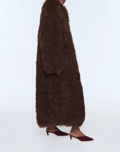 Shearling Maxi Coat