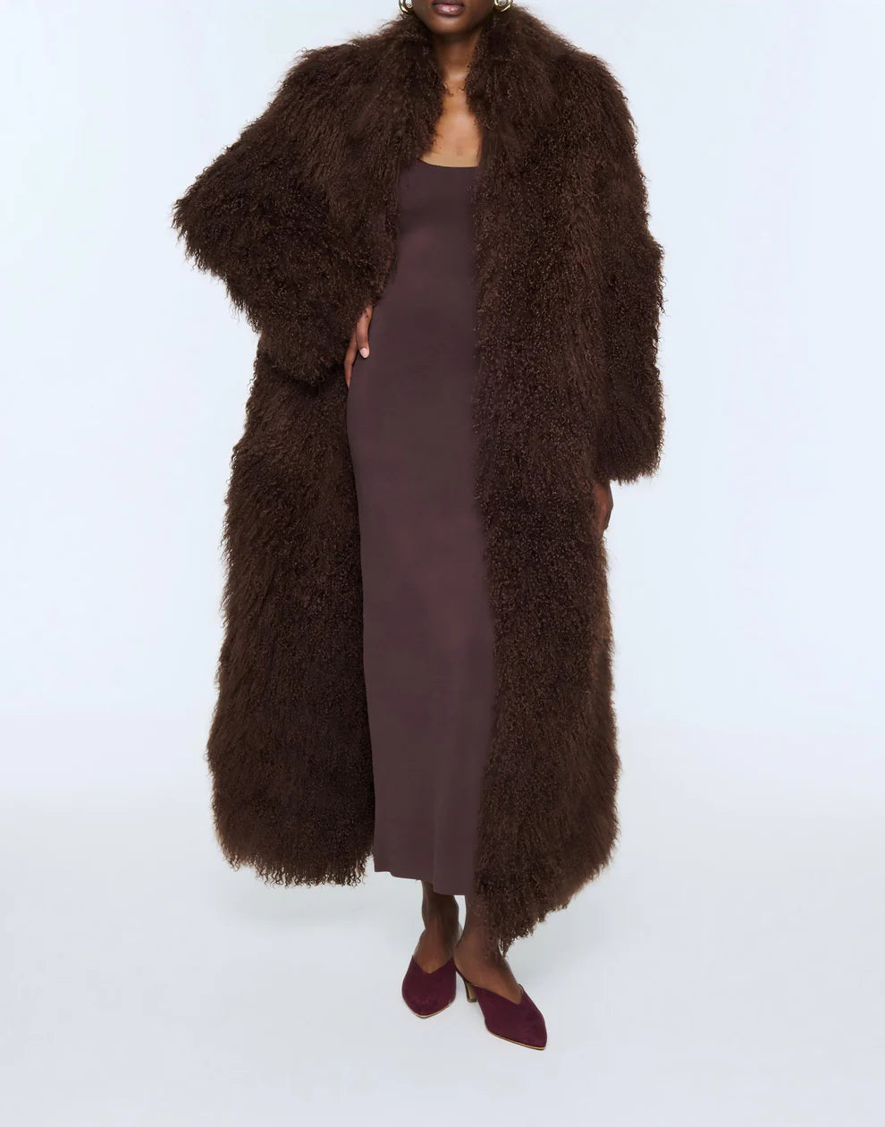 Shearling Maxi Coat