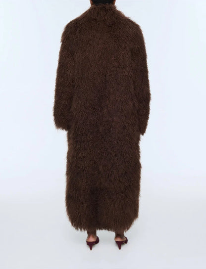 Shearling Maxi Coat