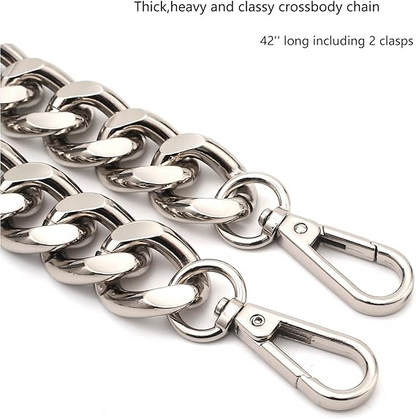 42'' Big Metal Cross-Body Chest Bag Chain