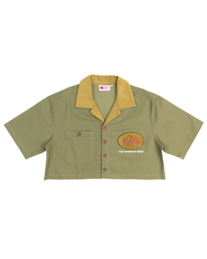 Denim Green Work Shirt