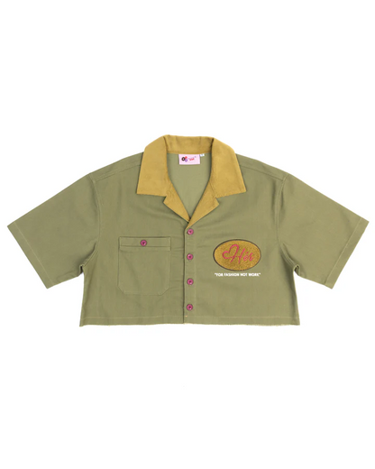 Denim Green Work Shirt