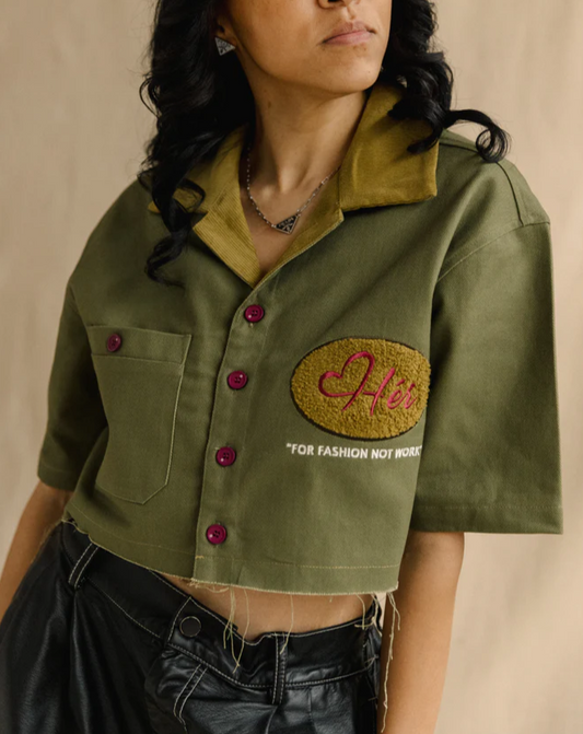 Denim Green Work Shirt