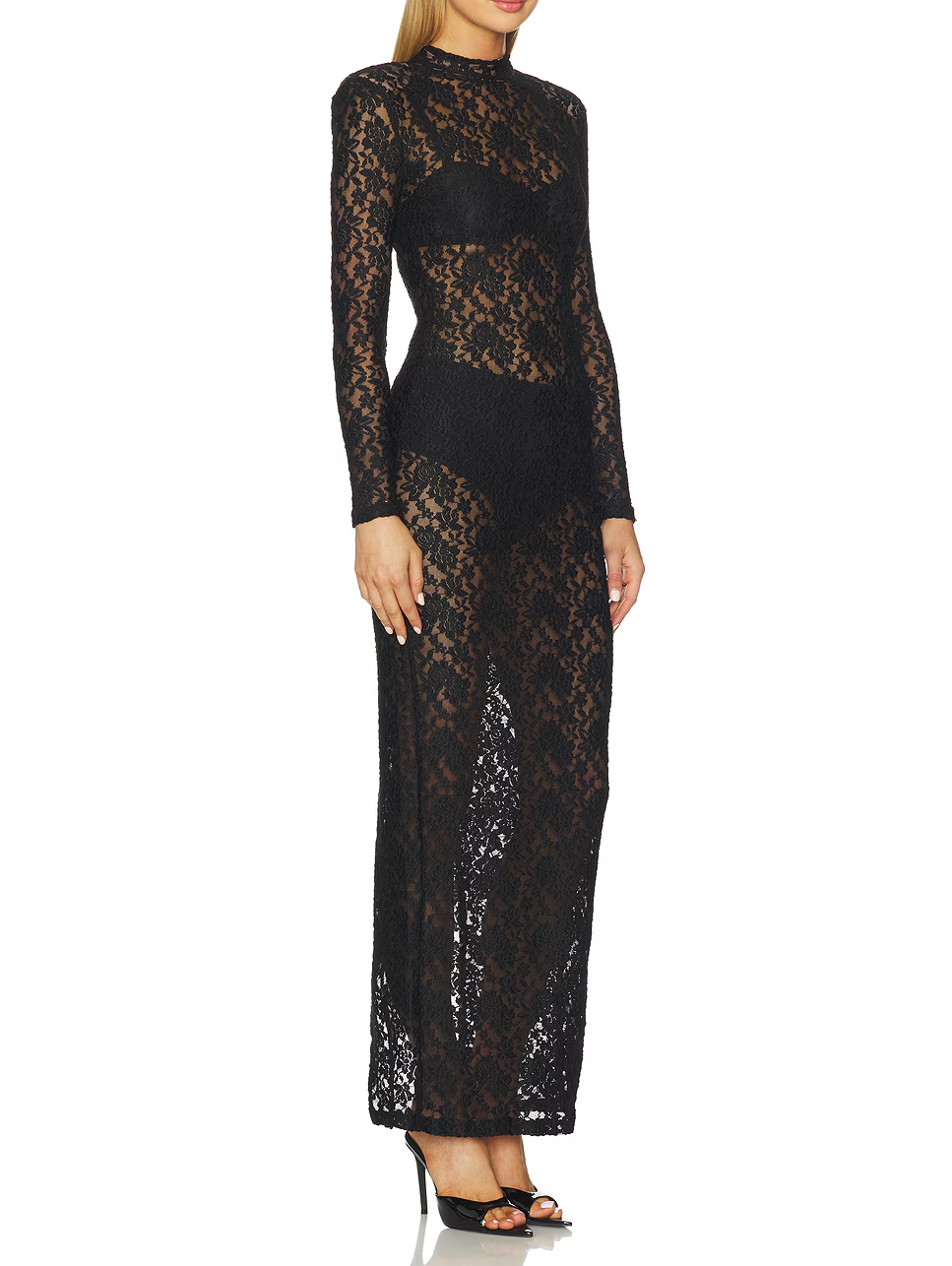 Embroidered Long-Sleeved Dress