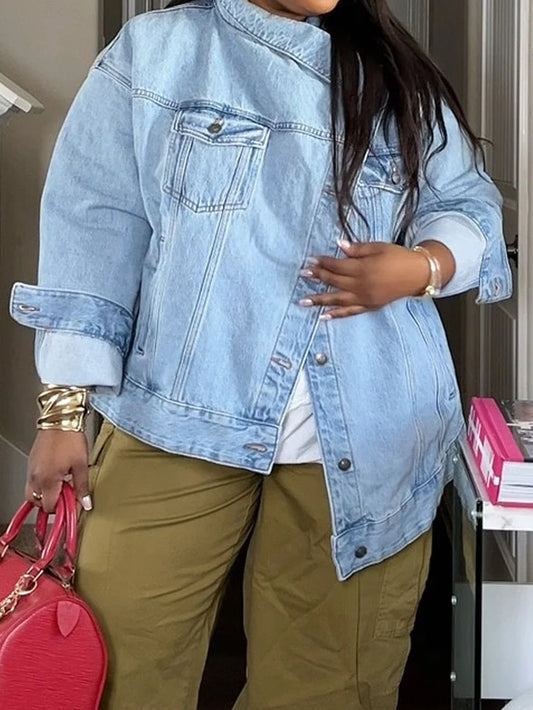 Long-sleeved fur collar long coat