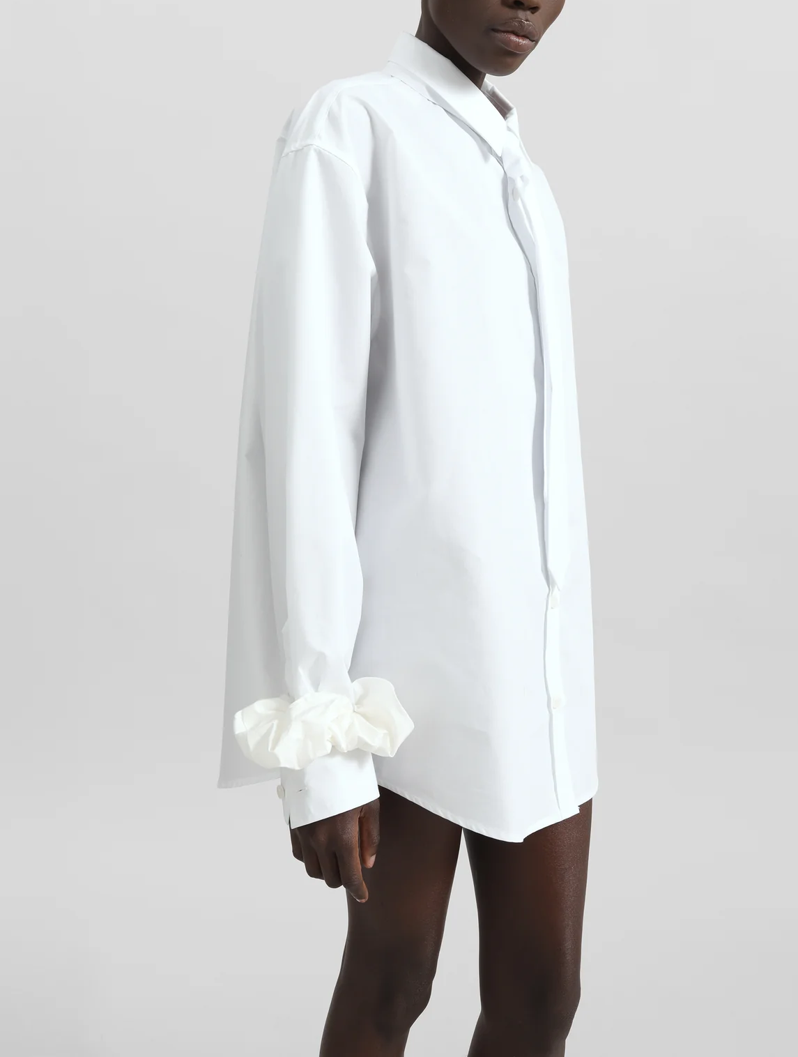 Tie Neck Shirt - White