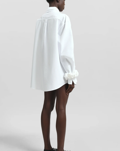 Tie Neck Shirt - White