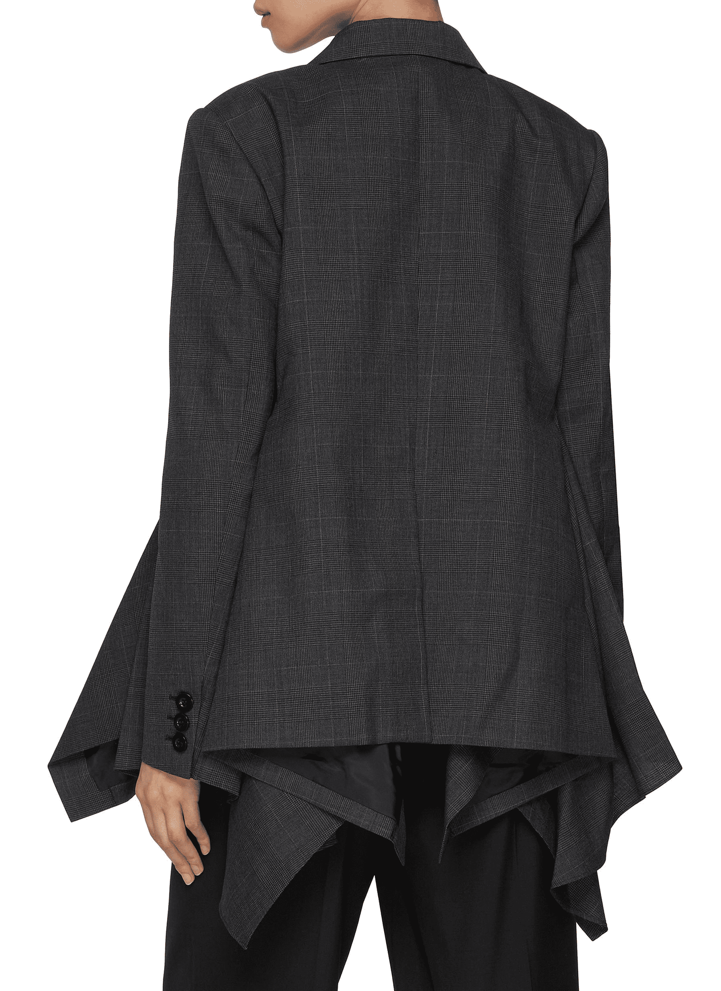 Tie Asymmetric Faux Leather Bomber Jacket