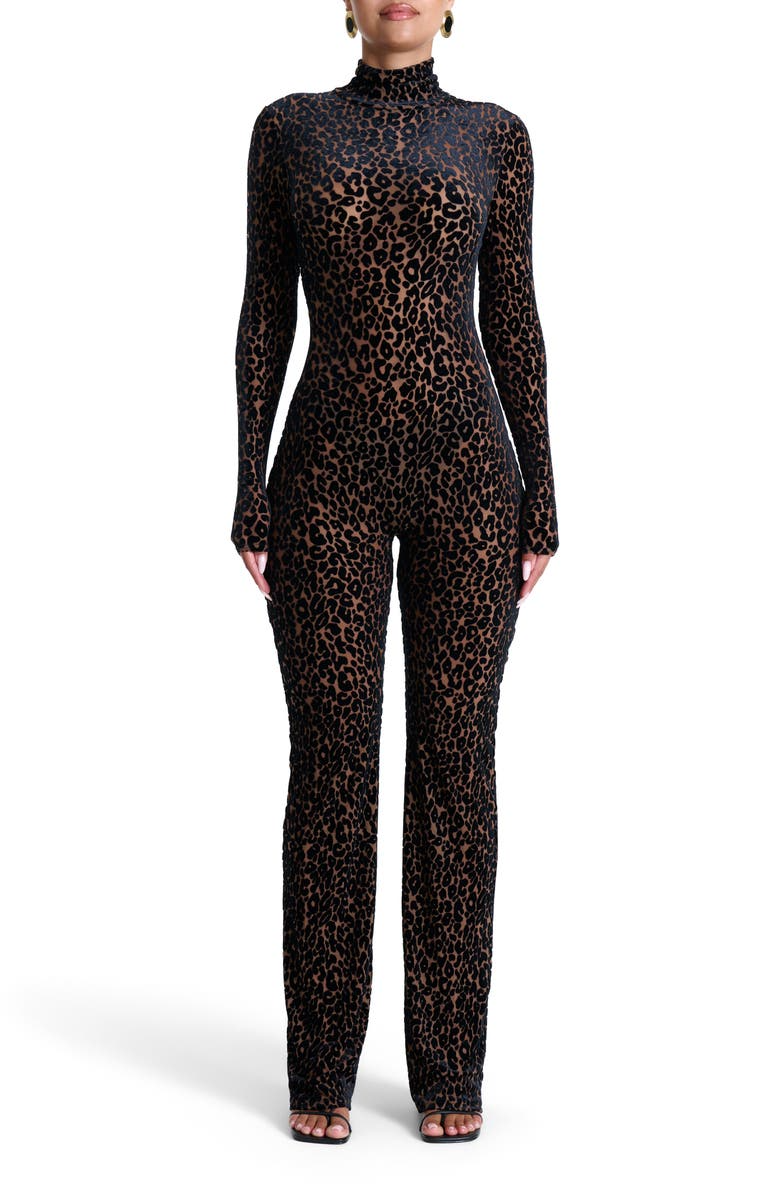 Leopard Print Long Sleeve Jumpsuit/Dress