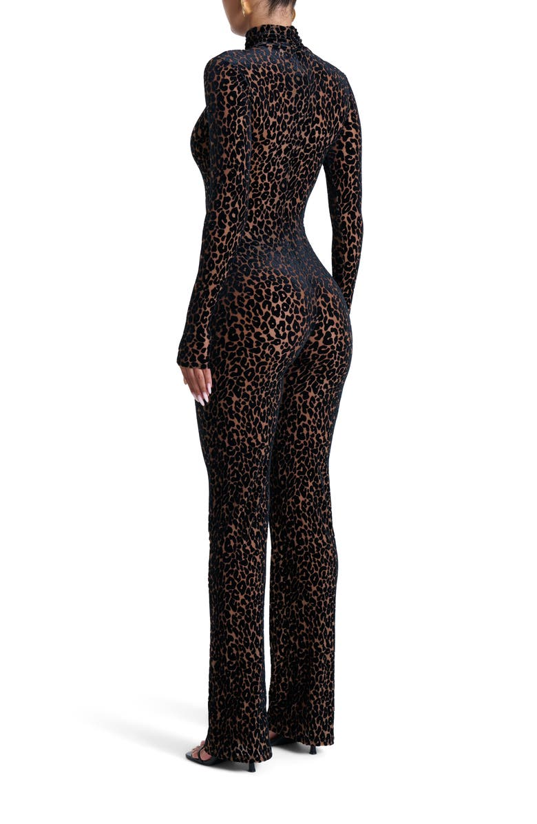Leopard Print Long Sleeve Jumpsuit/Dress