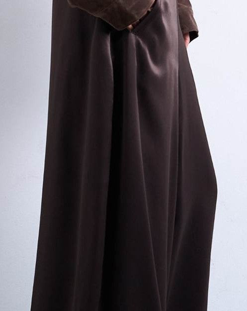 High waisted satin cuffed balloon pant