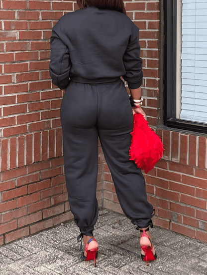 Solid-Color Minimalist Cotton Sweatsuit