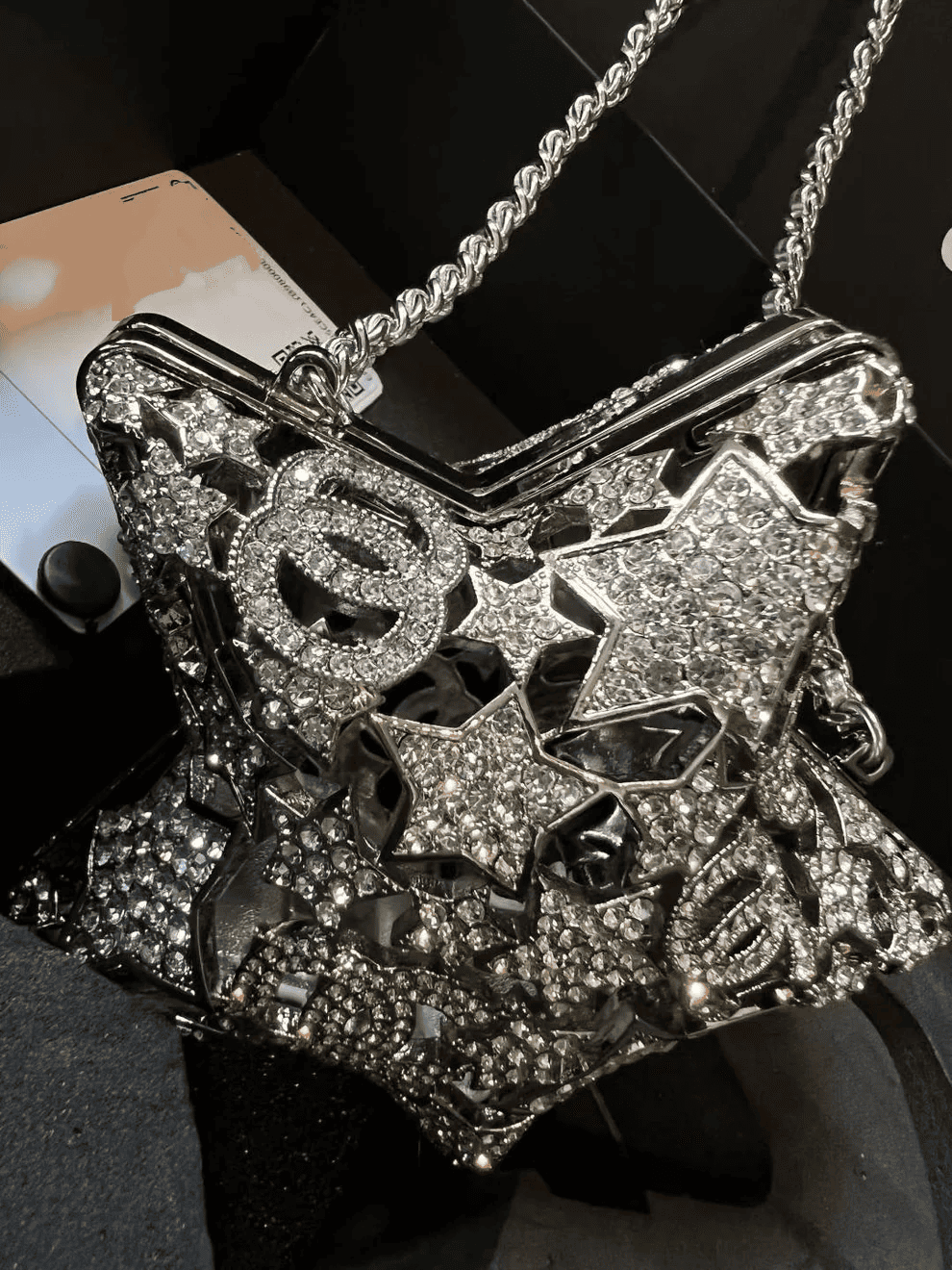 Star diamond mini hollow metal bag