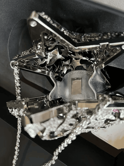 Star diamond mini hollow metal bag