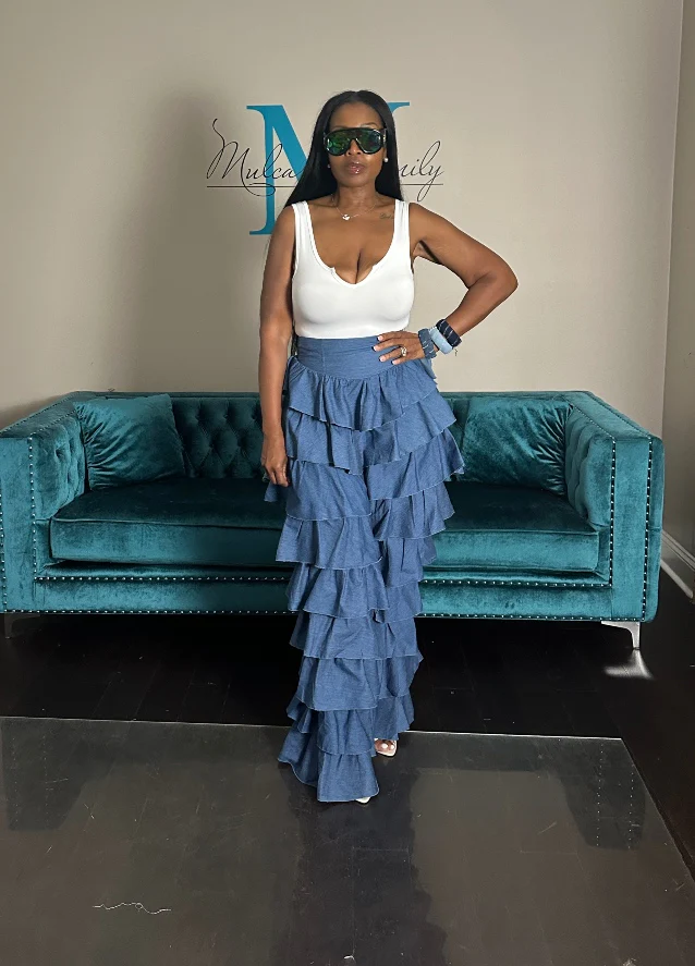 Super Tiered Denim Pant