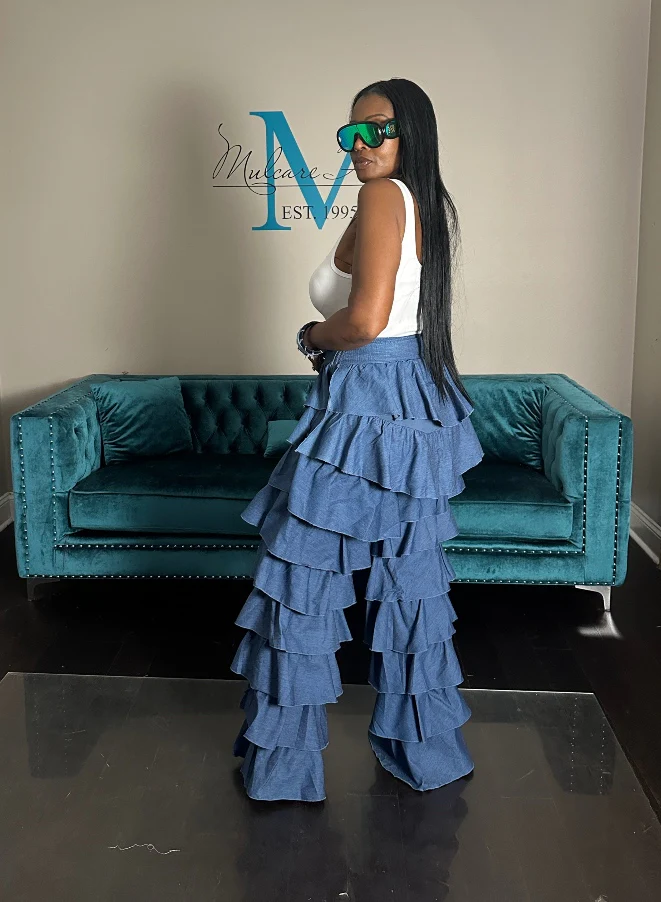 Super Tiered Denim Pant