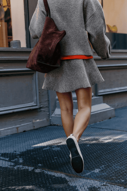 Knit pilot jacket + skirt