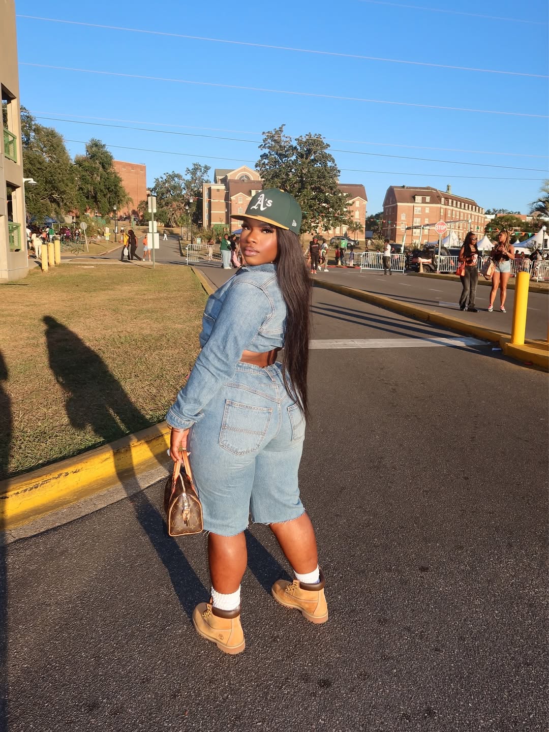 New Mood Denim Skirt Set