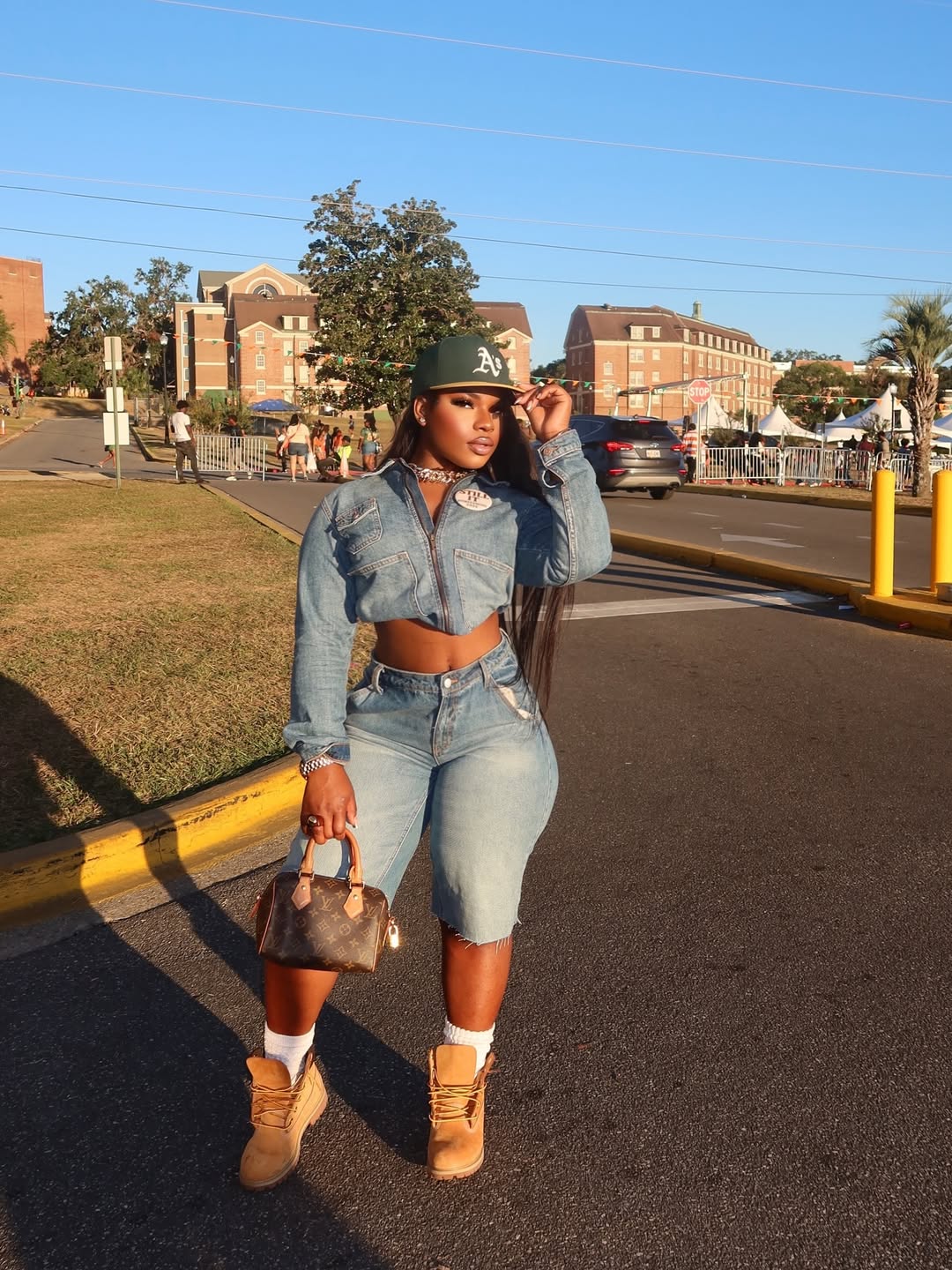 New Mood Denim Skirt Set