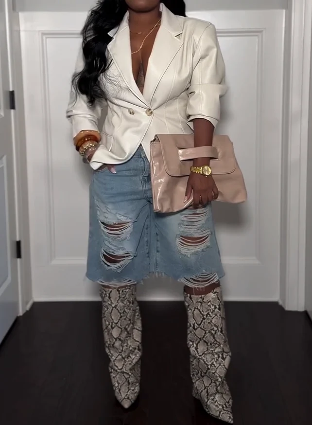 Structured two-button blazer