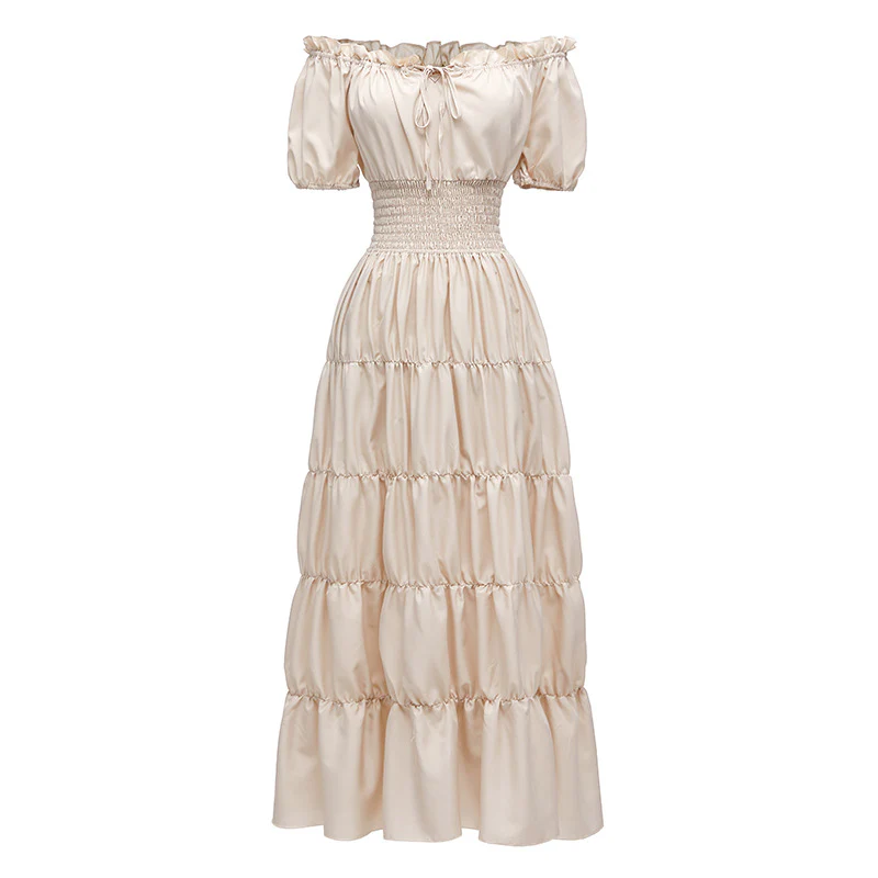 One-shoulder waist cake dress