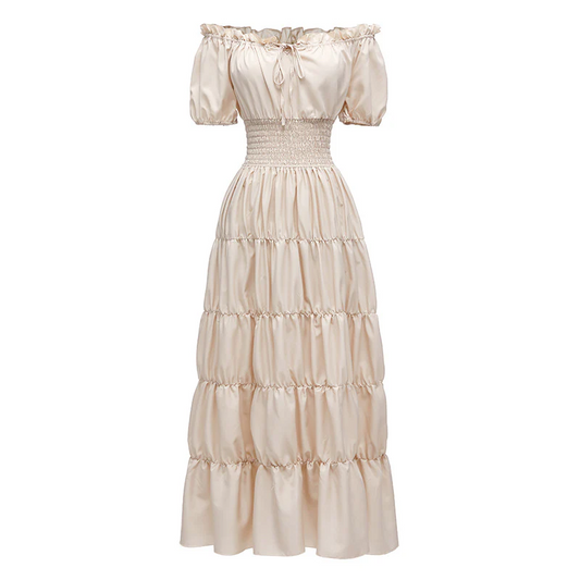 One-shoulder waist cake dress