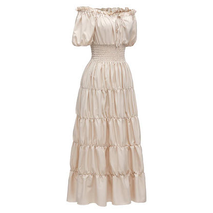 One-shoulder waist cake dress