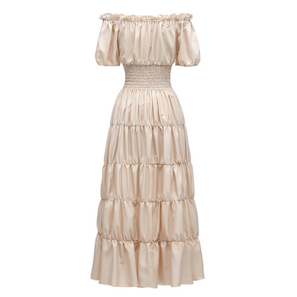 One-shoulder waist cake dress