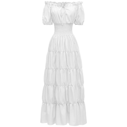 One-shoulder waist cake dress