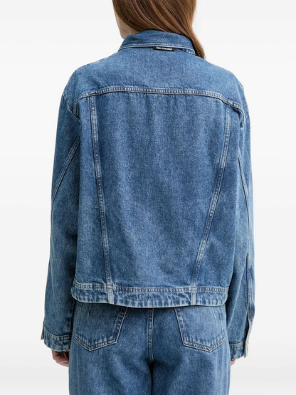 Asymmetrical denim jacket