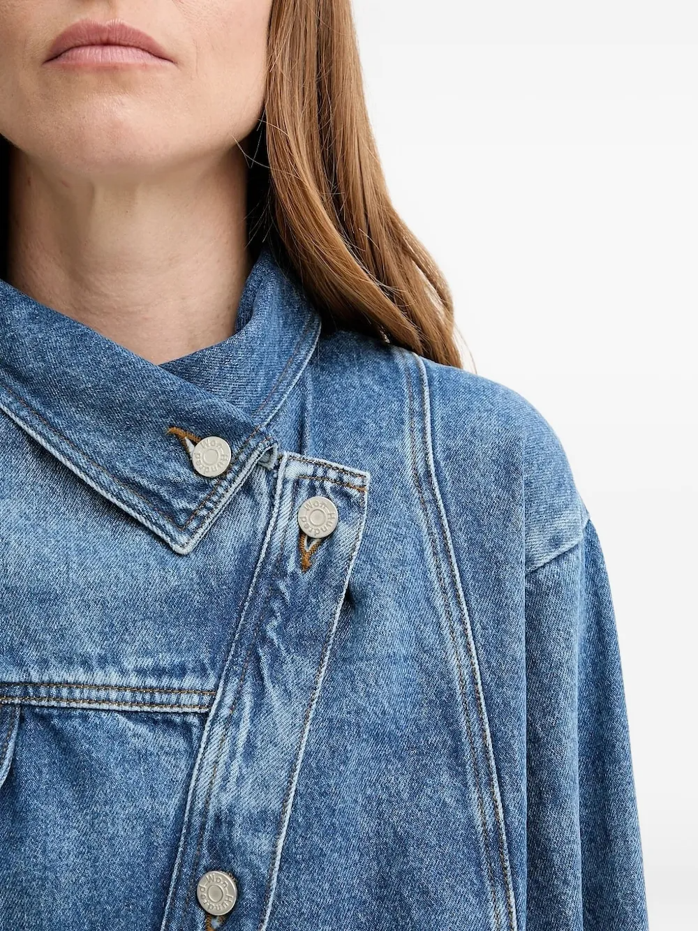 Asymmetrical denim jacket