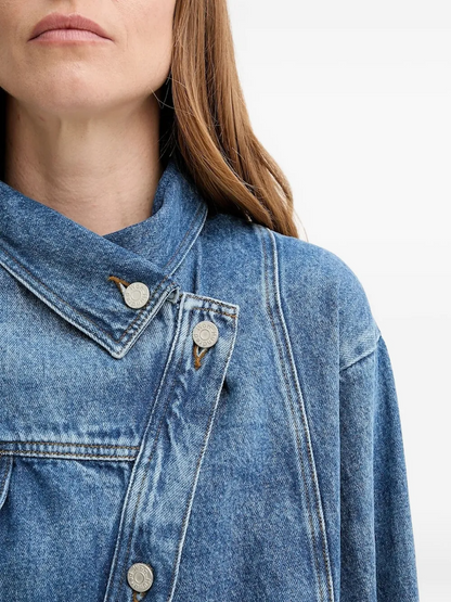 Asymmetrical denim jacket
