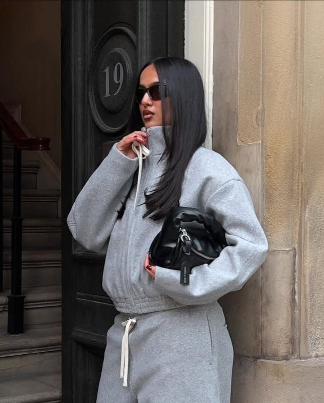 Zipper Sports Sweatshirt Set