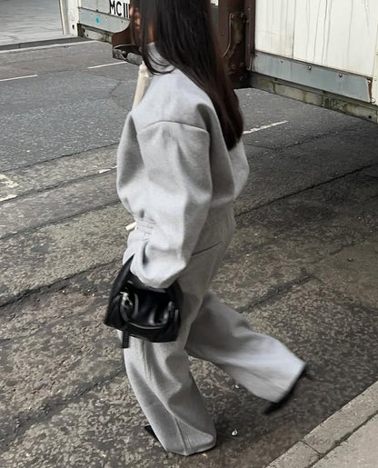 Zipper Sports Sweatshirt Set