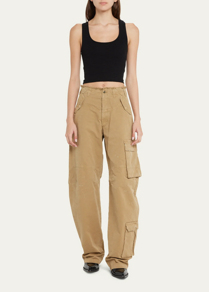 Wide-Leg Baggy Cargo Jeans