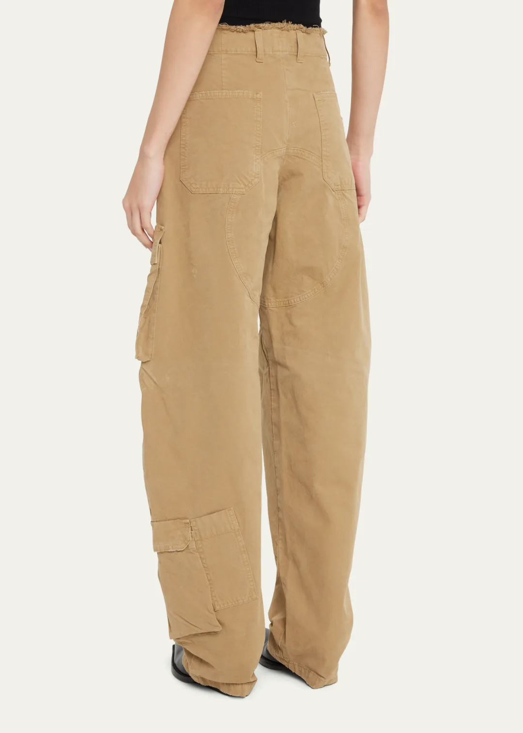 Wide-Leg Baggy Cargo Jeans