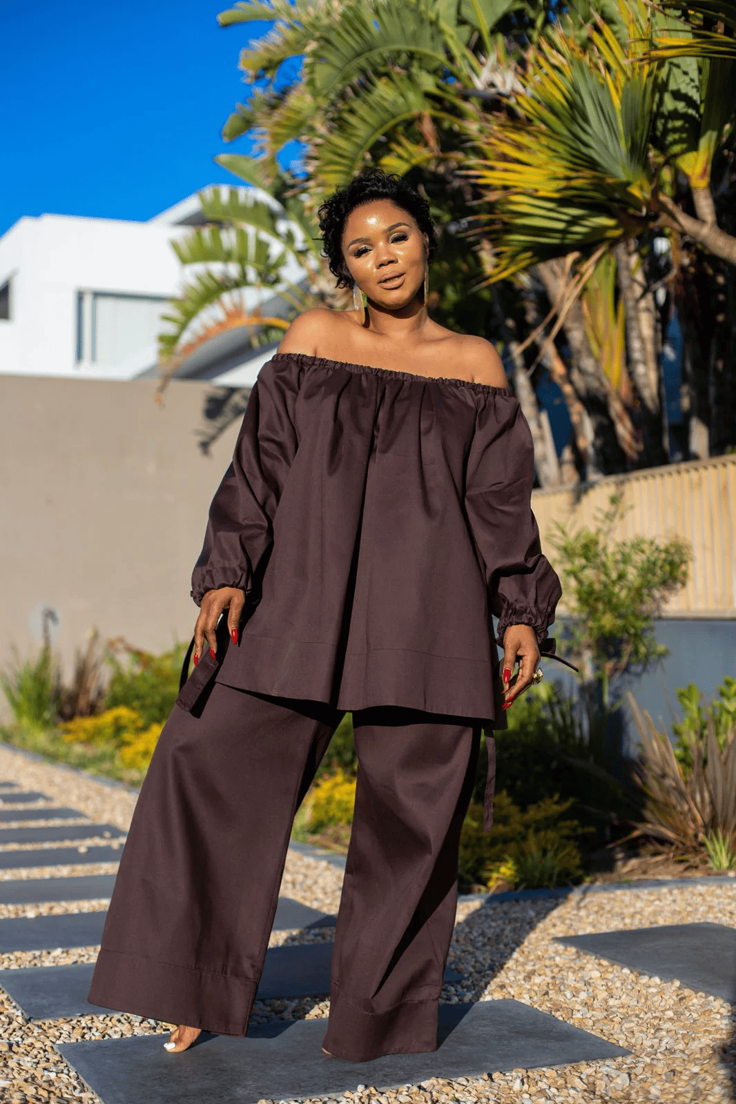 One-Shoulder Loose-Fit Set