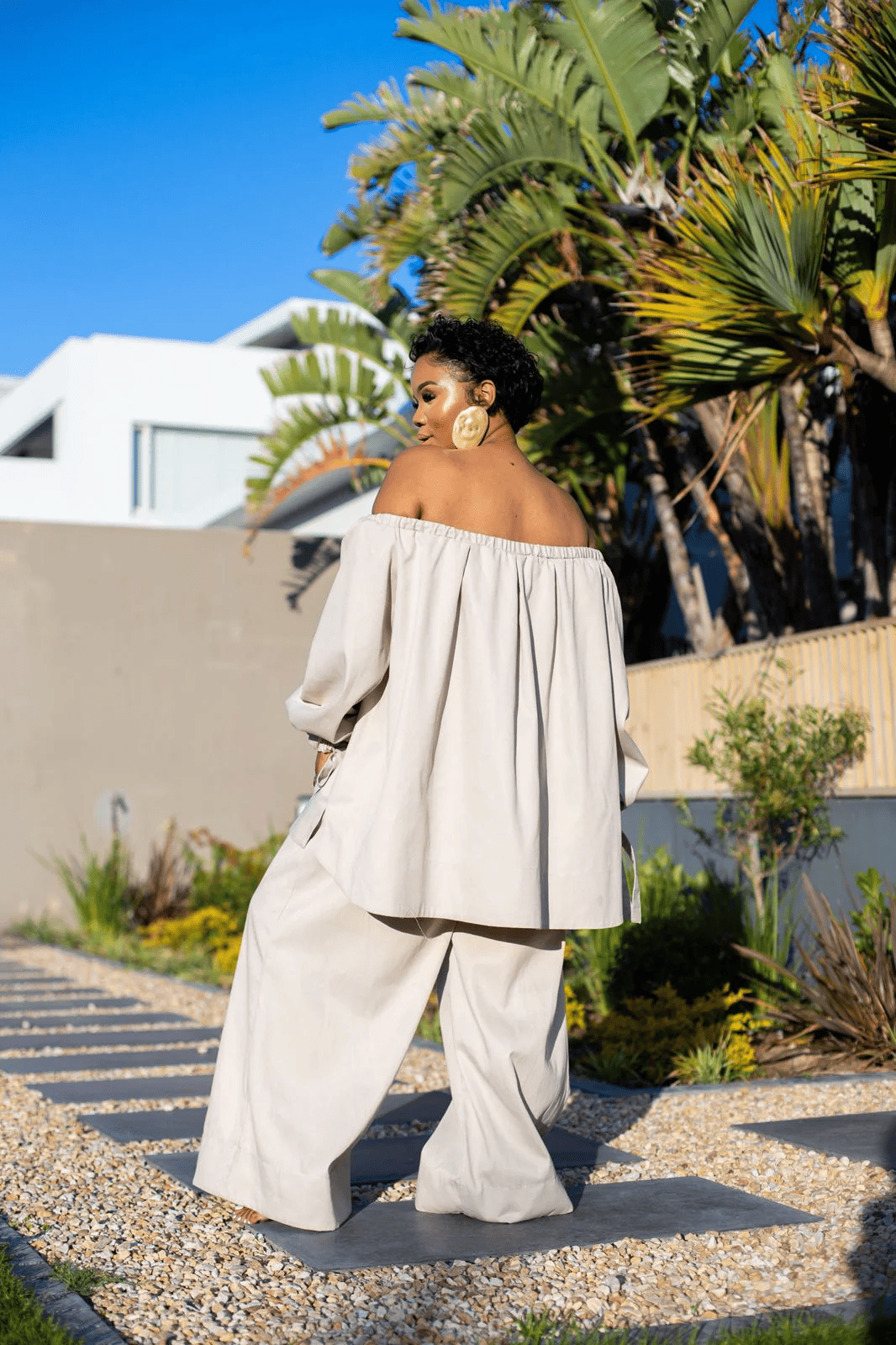 One-Shoulder Loose-Fit Set