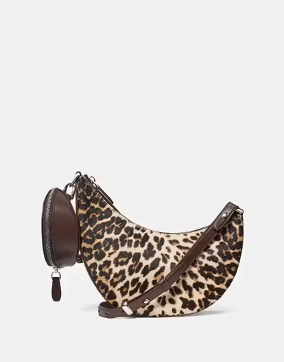 Duo Leopard Haircalf Crossbody Bag