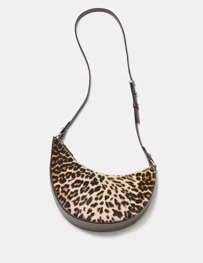 Duo Leopard Haircalf Crossbody Bag