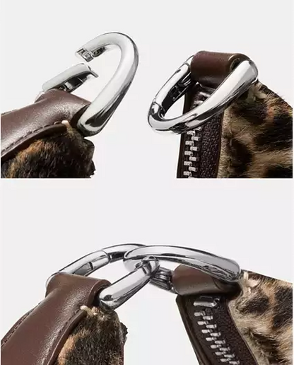 Duo Leopard Haircalf Crossbody Bag