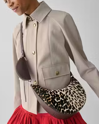 Duo Leopard Haircalf Crossbody Bag