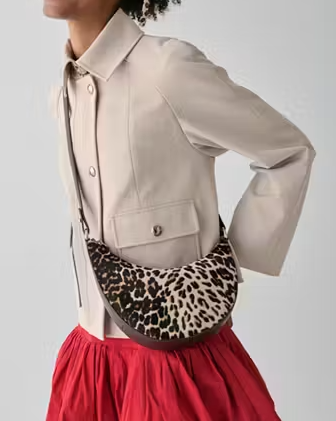 Duo Leopard Haircalf Crossbody Bag