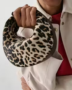 Duo Leopard Haircalf Crossbody Bag