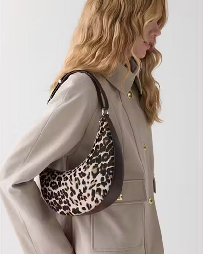 Duo Leopard Haircalf Crossbody Bag